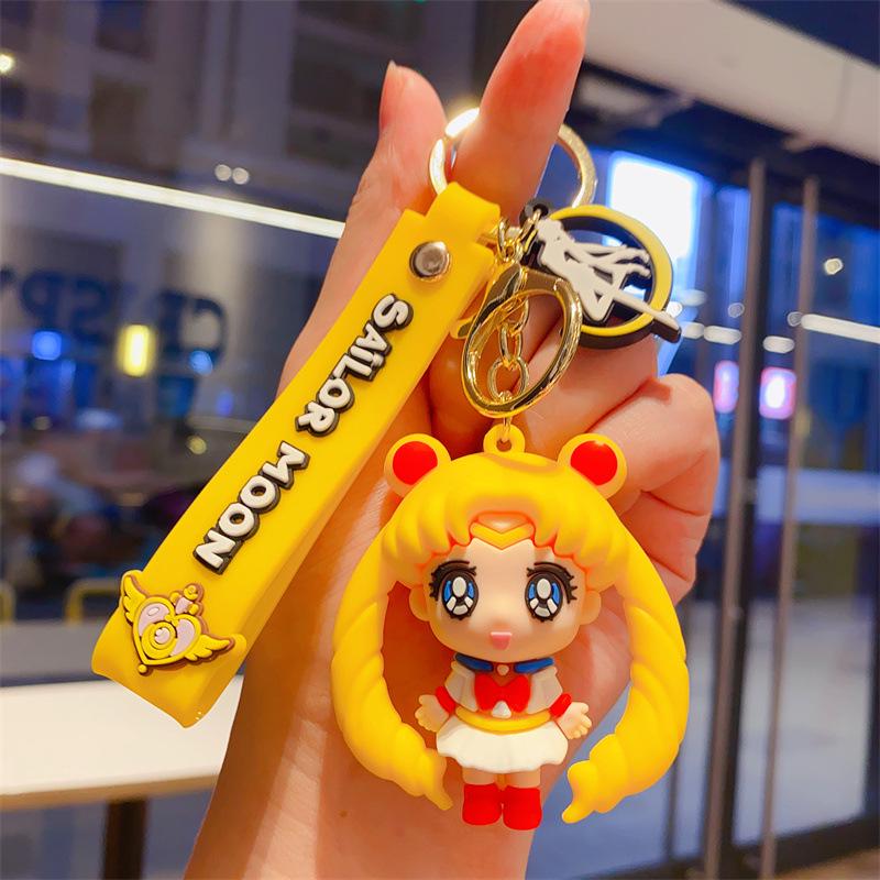 Sailor Moon Keychain: Cute Cartoon Figure Bag Pendant Keyring