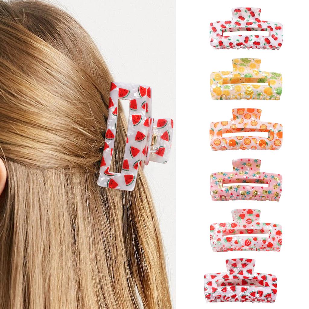 Lemon Fruit Hair Claw Clip For Women Slip Resistant Jaw Clamp Hair Accessories For Spring Theme Parties And Daily Use