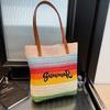 Summer Popular Woven Embroidery Beach Bag Tote Bag Large Capacity Shoulder Travel Bag Straw Bag Fashion New