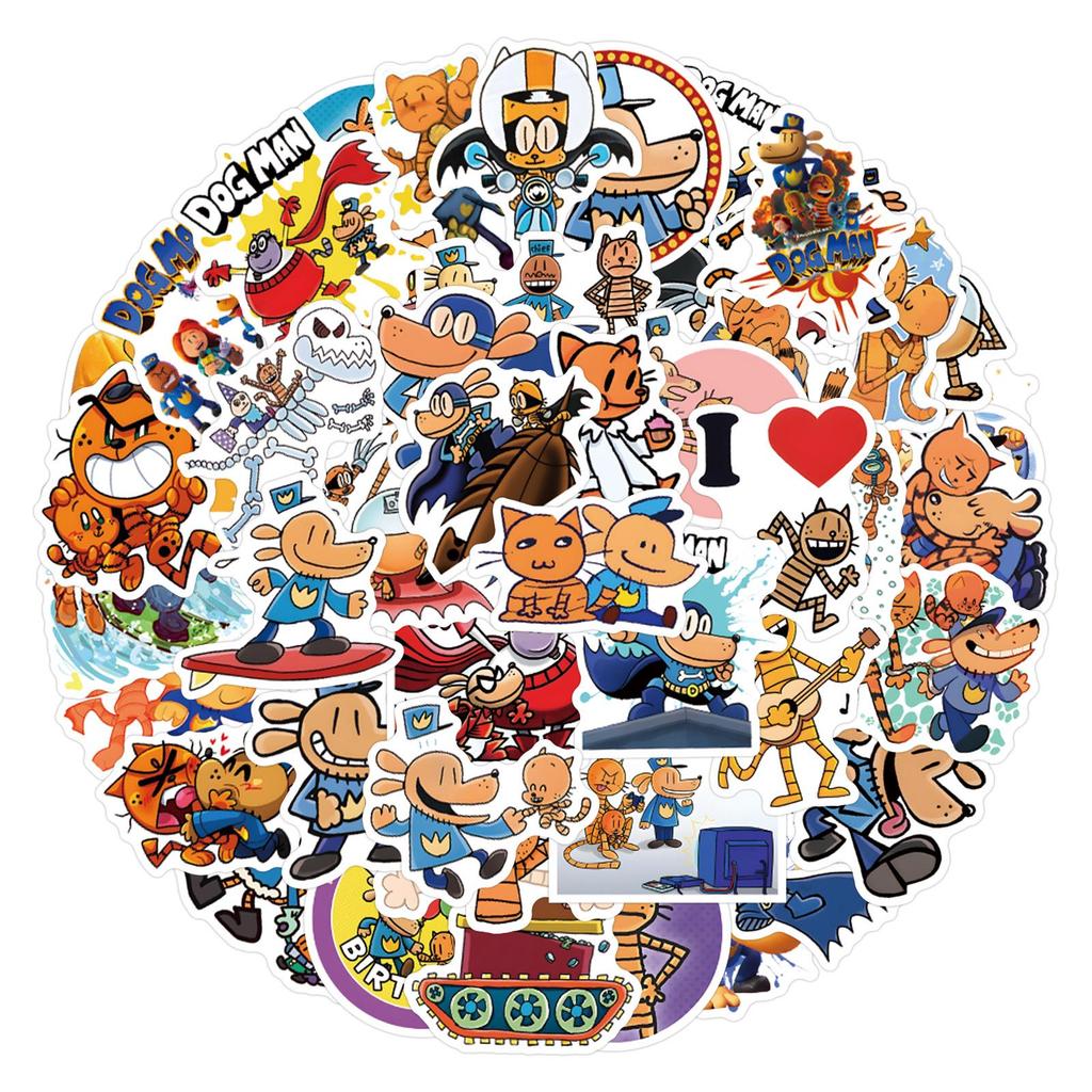 55 Dog Detective Cartoon Anime Stickers - Waterproof Graffiti Decorations for Phones and Skateboards