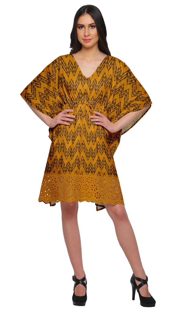 Moomaya Short Caftan Cover Up Dress Printed Women Kaftan Beachwear Cover Up