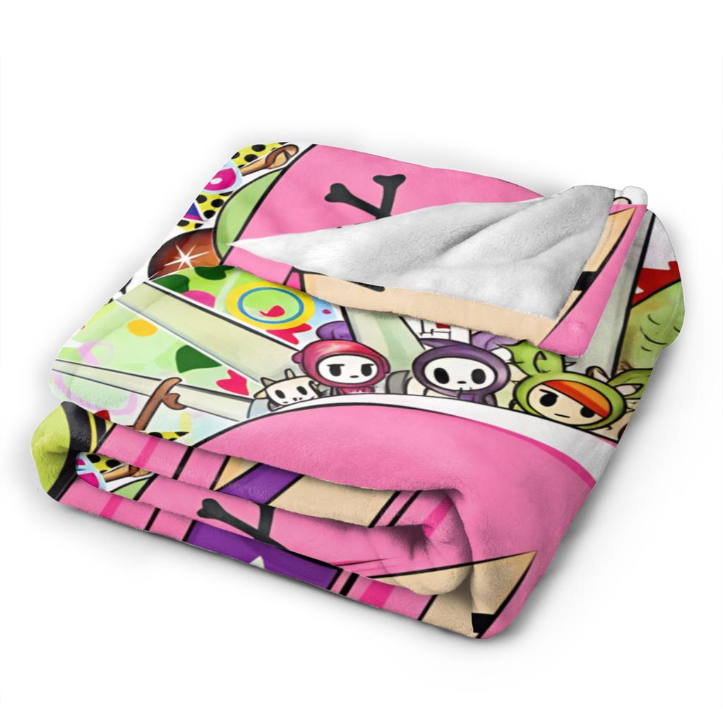 T-Tokidoki-S Blankets Quality Soft Warm Throw Blanket Winter Travel Office Living Room Print Bedspread