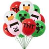 Minecraft Mosaic Pixel Theme Party Flags & Cake Toppers