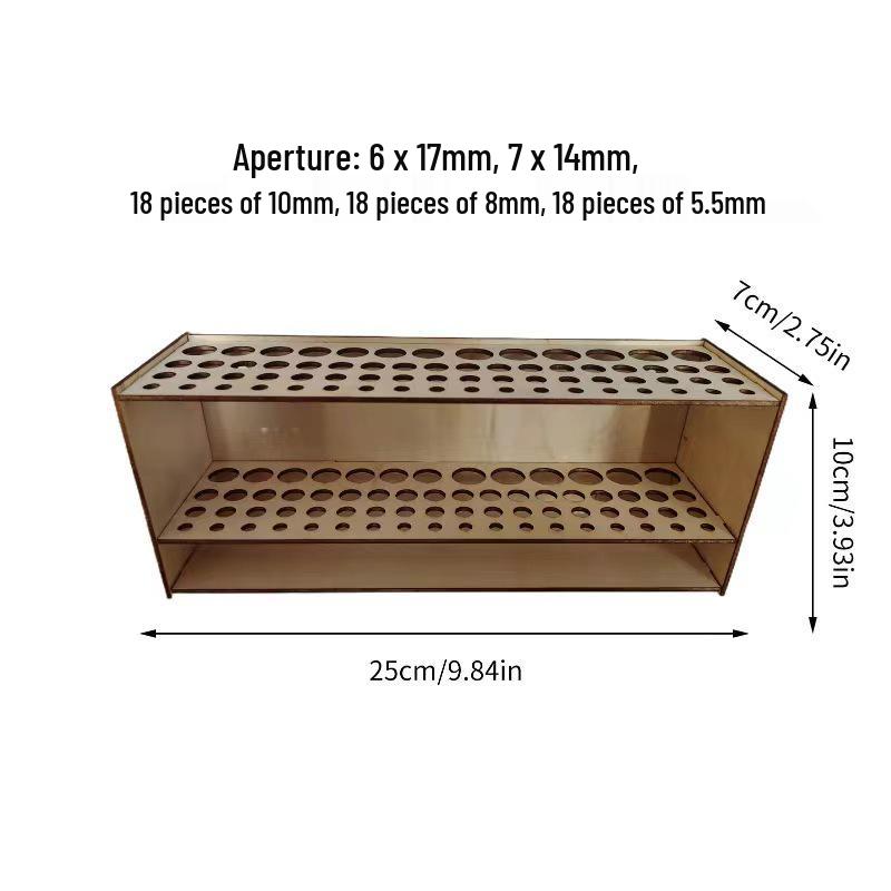 

Detachable Wooden Wall-Mounted Freestanding Brush Holder for 67 Pens