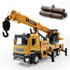 Huang Yem Construction Vehicle Toy, Crane, Construction Truck, Work Vehicle, Alloy Construction Car with Telescopic Boom and Light and Sound Effects,