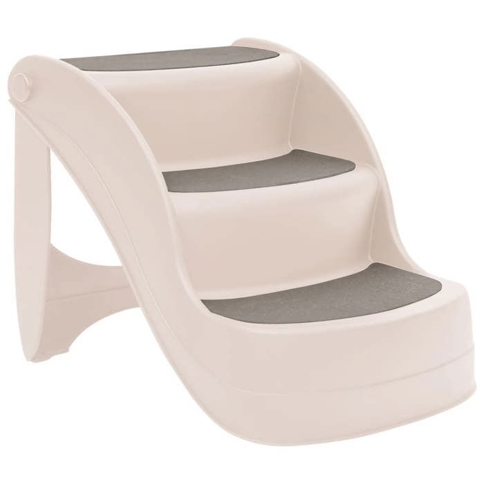 VidaXL Escalier Pliable 3 Marches pour Chien Crème 38x50x38 cm Échelle Voiture 152233