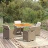 Day and Night - Day and Night 5-piece Garden Dining Set with Beige Synthetic Rattan Cushions