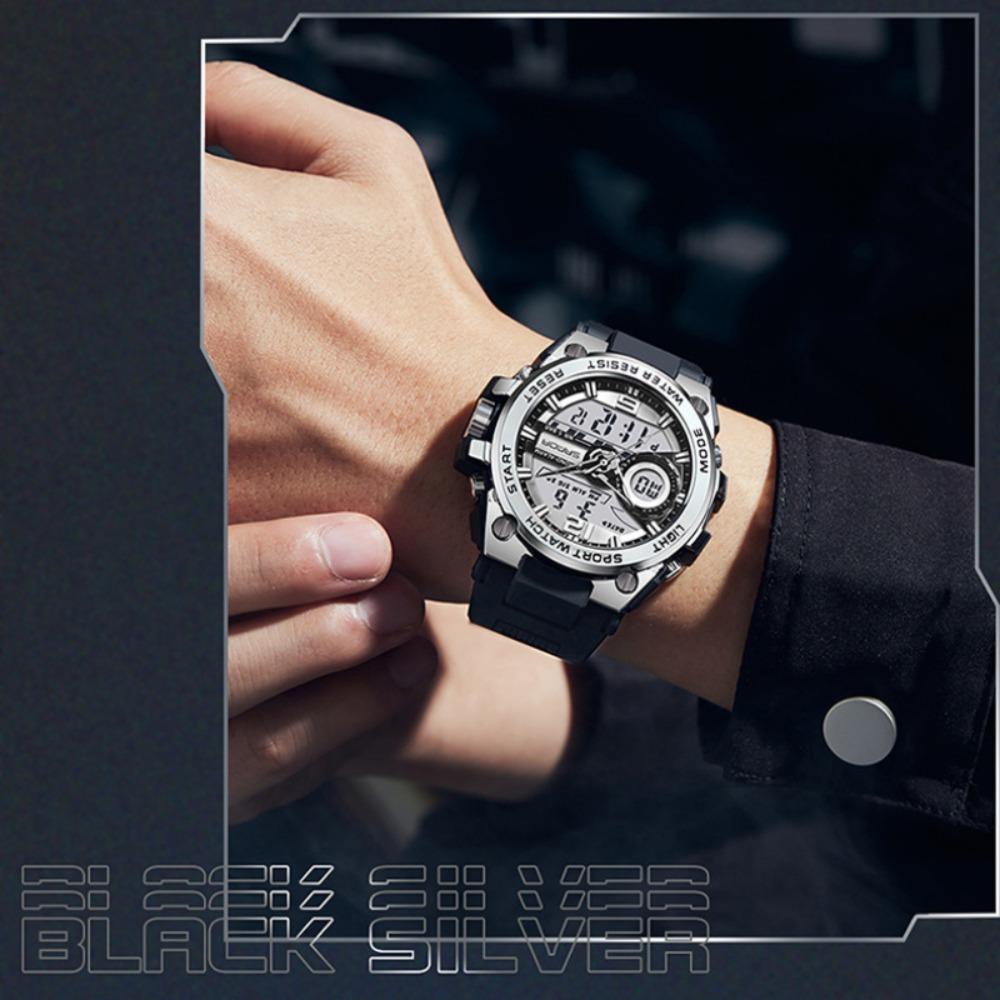 SANDA Casual Waterproof Electronic Watch LED Luminous Display Gel Strap Temperament Electronic Watch