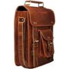 Goat Leather Messenger Bag Brown Laptop Shoulder Genuine Satchel Vintage