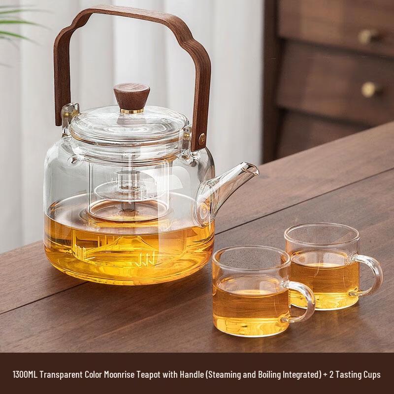 HANDUNYOU Glass Tea Set with Teapot and 2 Cups
