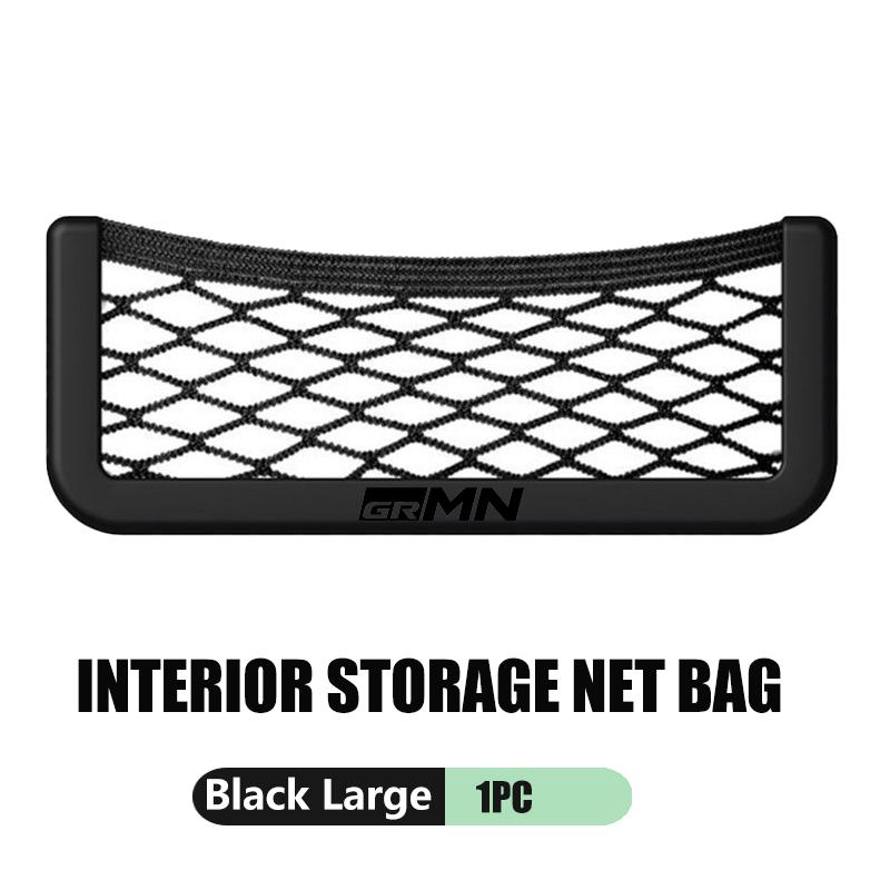 Car Storage Mesh Bag Organizer Net Pocket Sticker Trunk Storage Bag Accessories For Toyota Crown GR Sport Corolla YARIS Auris