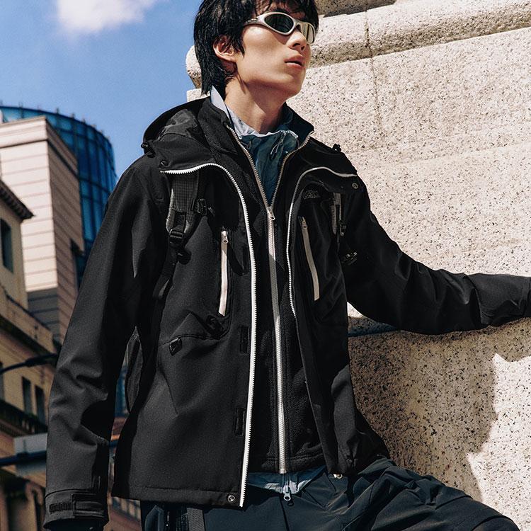 Skechers Magic Cube Series 3 In 1 Hooded Fleece Liner Waterproof Windproof Breathable Durable Warm Water Resistant Jacket Men Jacket L324M148-0018