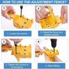 Handheld Woodworking Dowel Drill Guide 6/8/10mm Drill Bit Pocket Hole Jig Set Hole Saw Tool For Carpentry Straight Hole