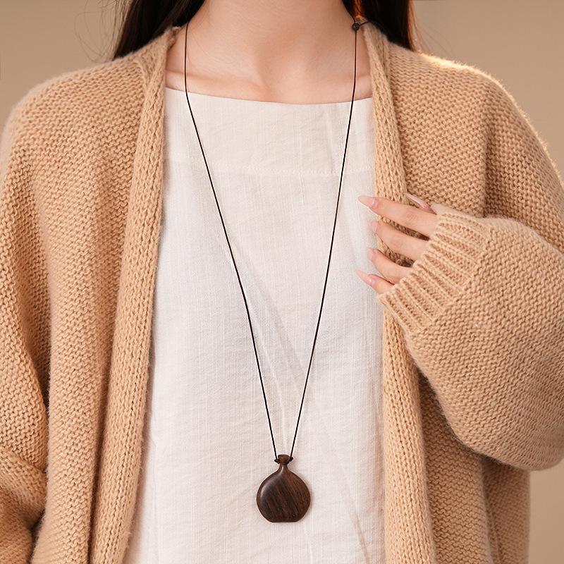 Copper Bamboo Chain Magnetic Glasses Clip Necklace Minimalist Retro Pendant Women's Trendy Fashion Jewelry