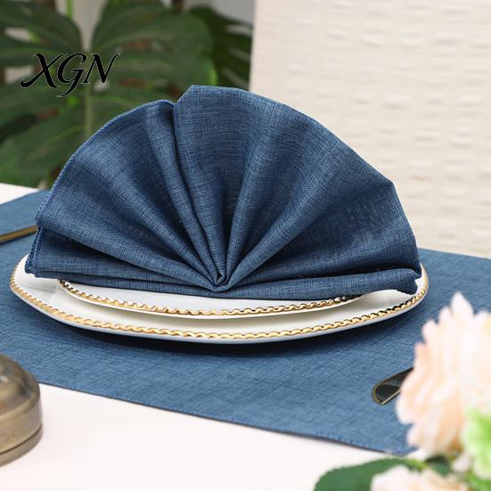 Soft Textured Napkins for Restaurants Imitation Linen Cloth Napkin, Washable Fabric 18 x Stain Resistant Parties Inch Square Napkin Weddings