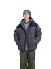 ACU Men's Retro Color Block Hooded Down Jacket - Windproof Warm Quilted Outdoor Top