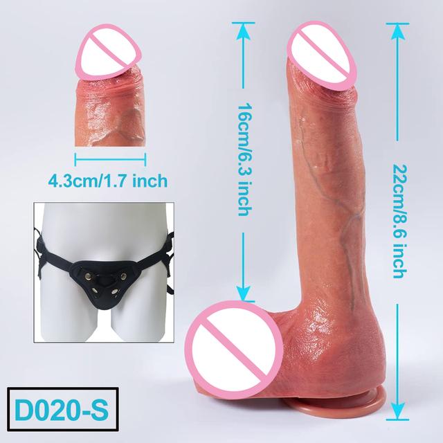 Man Penis Realistic Soft Strapon Dildo Double Silicone Dick Vaginal Masturbators Flesh Cock Gay Anal Plug Sex Toy for Women