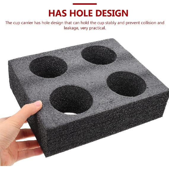 Operitacx 2pcs Takeout Cup Carrier Trays Beverage Packing Box for Hot Cold Drinks for Restaurants Cafes and Outdoor Events Prevents Leakage with