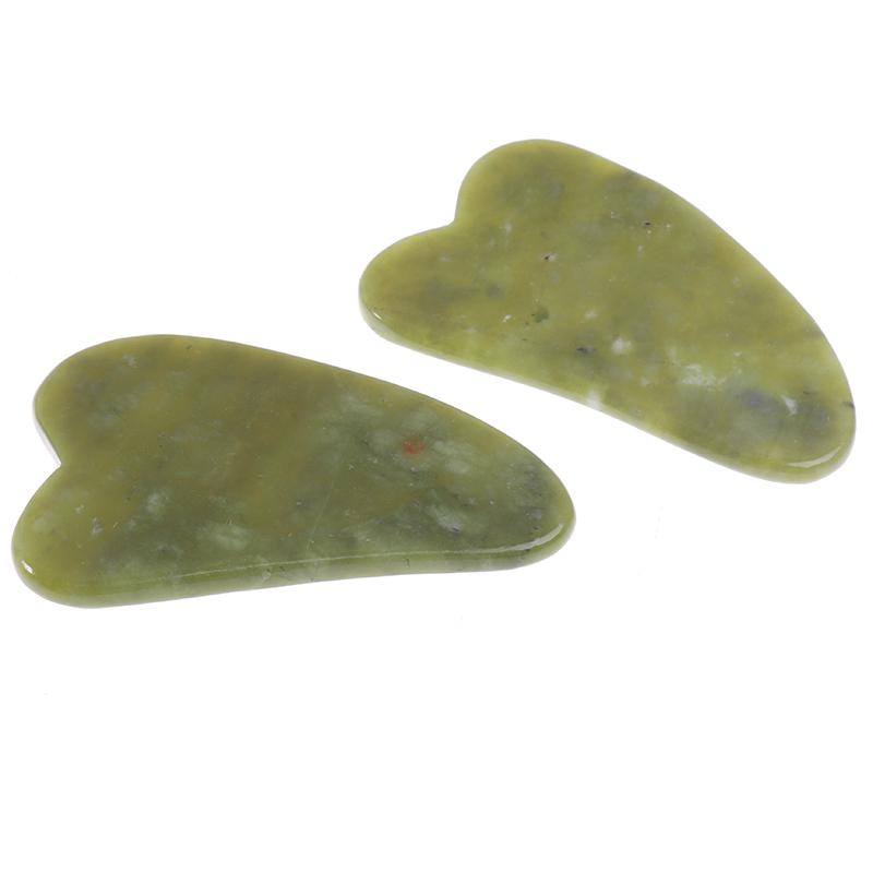 Gua Sha Natural Green Jade Quartz  Stone  Bodys Massage Board Tool