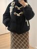 Counter Short Down Cotton Clothes Women's New Horn Buckle Thickened Small Bread Clothes Jacket