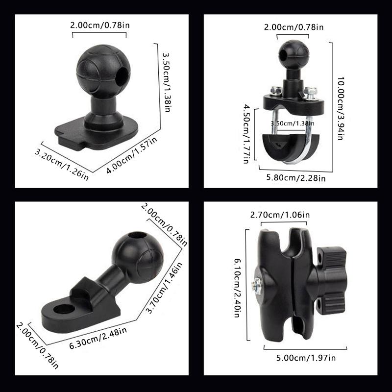 SEAMETAL Motorcycle Bike Phone Holder with Shock Absorber Bicycle Handlebar Rearview Mirror Mount for 4.7-7.1inch Phone Bracket