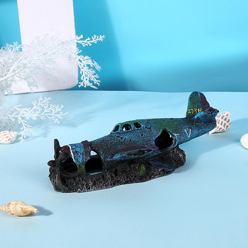 Personalisierte Aquariendekoration: Altes Fischboot Wrack Harz Ornament für Aquarium Landschaftsgestaltung