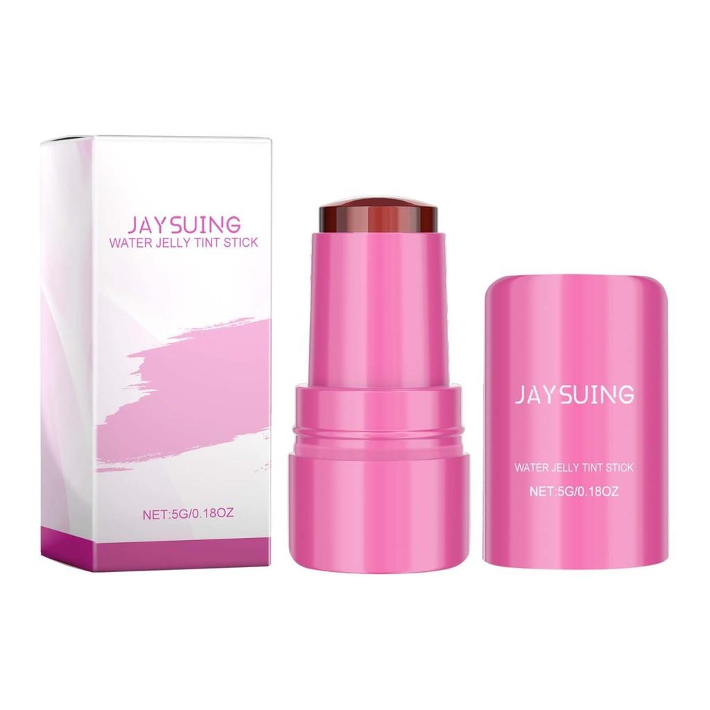 Jaysuing Coral Color Two-in-one Blush And Lip Gloss Stick For Radiant Skin
