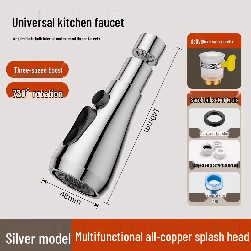 Universal Swivel Anti-Splash Kitchen Faucet Extender Universal Swivel/Anti-Splash with Boost