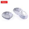 100pcs Reusable Aluminum Foil Baking Cups Egg Tart Pan Cupcake Case Tar Cake Mold Bakewares with Tin Barbecue Seasoning