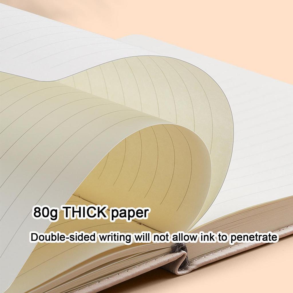 A5 Leather Student Subject Notebook, Buckle Office Notepad, Business Meeting Record Book, Travel Log, Diary, 130 Sheets 260 Pages