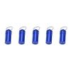 5pcs Mini Keychain Tablets Case Water Proof Aluminum Alloy Portable Outdoor Tablets Container 22x52mm Blue