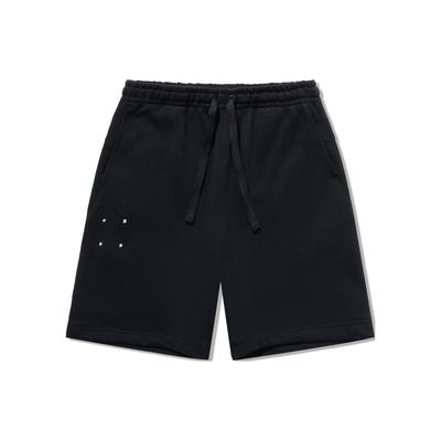Li Ning Vital Series Solid Color Loose Fit Drawstring Casual Shorts Men Shorts Black AKST911-1