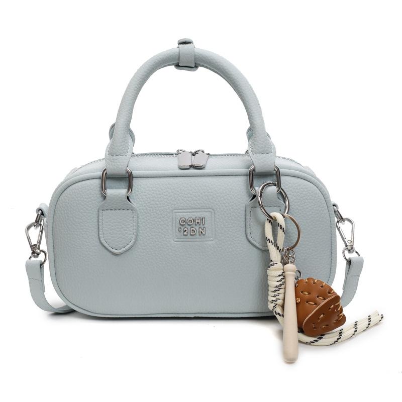 New Niche Lychee Pattern Portable Bowling Bag, High-end Temperament Versatile Messenger Women's Bag