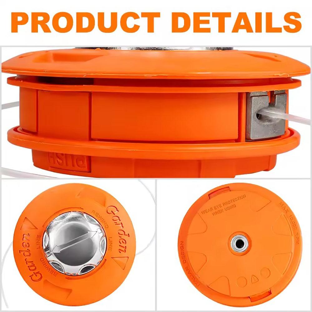 Universal Lawn Mower Head M10 Nylon and Aluminum Travel Reel Lawn Mower 2-wire Lawn Mower Head Wire Rope Wire Saw Garden Mower