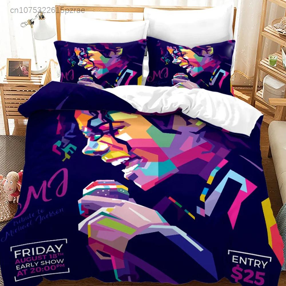 Michael Jackson Bedding Set Single Twin Full Queen King Size Musical Genius Bed Set Teenager Bedroom Duvet Cover Sets 011
