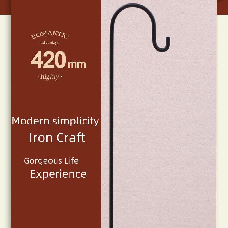 Multi-Purpose Outdoor Iron Hook for Hanging Flower Baskets and Garden Decor