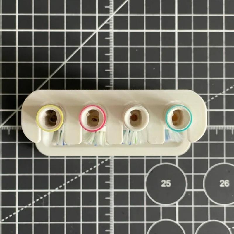 Θήκη Οδοντόβουρτσας Μπάνιου 4 Θέσεων Ράφι Κεφαλών Ηλεκτρικής Οδοντόβουρτσας Εύκολη Τοποθέτηση HX6C