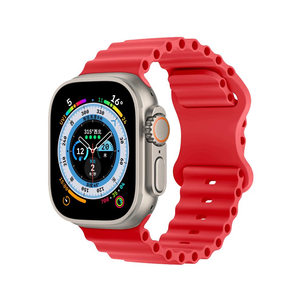 Ocean Silicone Strap For Apple Watch Ultra 2 49mm 45mm 41mm 44mm 40mm 42mm Breathable Bracelet For iWatch 9 8 7 6 5 4 3 SE Band
