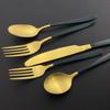 20Pcs Colorful Cutlery Set Dinnerware Set Black Fork Knife Spoon Stainless Steel Home Tableware Set With Plastic Storage Tray