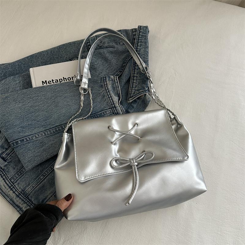 Stylish Korean Minimalist Solid Color Handbag For Women Casual Spring And Summer 2024