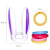 PVC Inflatable Bunny Ears Ring Toss Set Easter Bunny Ears Rabbit Ear Throwing Ring  Interactive Toy