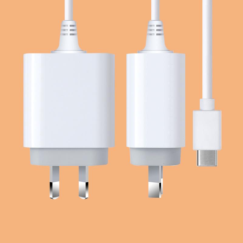PD20W with Wire Multi-protocol PD Fast Charging SAA Australian Standard RCM Charging Head PD Charger PPS Intelligent Fast Flash Charging