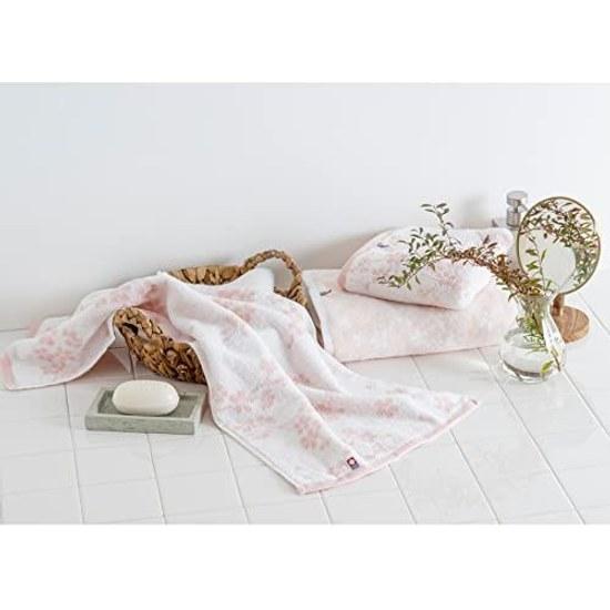 Imabari Towel Kinsei Sakura Pattern Woven Set Gift 2 Pieces Face 1 (3475cm) Wash (3434cm) Dyed Made Japan