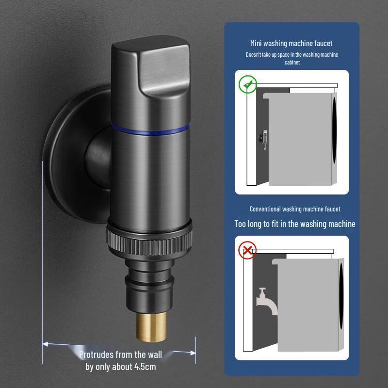 All-Copper Washing Machine Faucet with Auto Shut-off