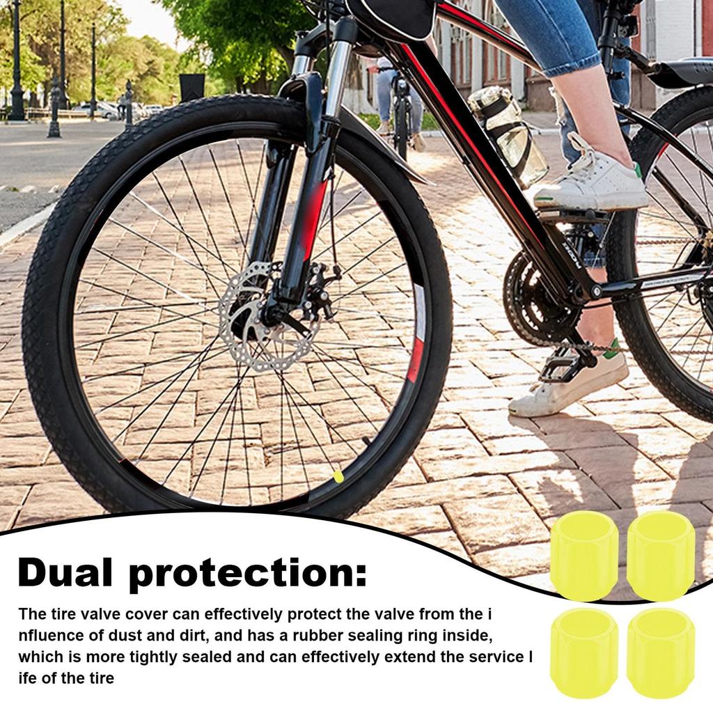 Cxiskyu Glow in the Dark Valve Stem Caps, Tire Valve Stem Caps Glow in