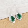 Emerald 925 Solid Sterling Silver Earrings, Handmade Gemstone Earrings Jewelry, Gifts For Wife Brand New Earrings