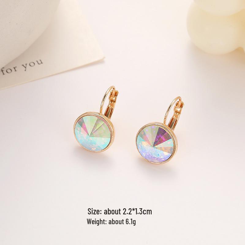 

Элегантные серьги с кристаллами циркония: Европейский и американский стиль, милый нишевый дизайн