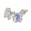 Diamond Sea Blue Moonstone Ring, Female Niche Design, Index Finger Ring, Light Luxury, High-End Personality Ring.