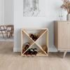 Wine Rack 62 X 25 X 62 Cm Solid Pine Wood
