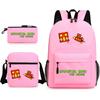 Geometry sprint game backpack geometry dash heat transfer backpack elementary school bag leisure bag